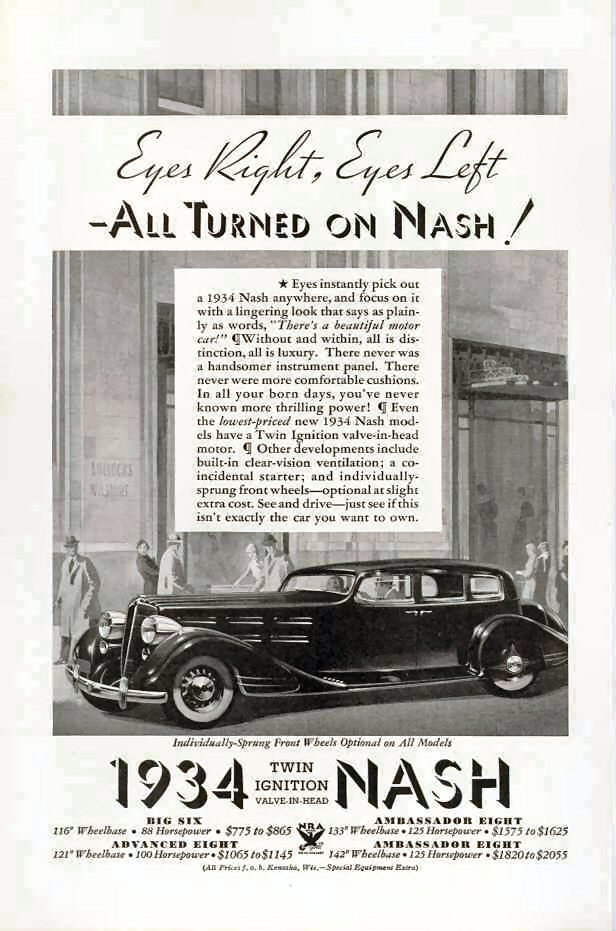 1934 Nash Auto Advertising